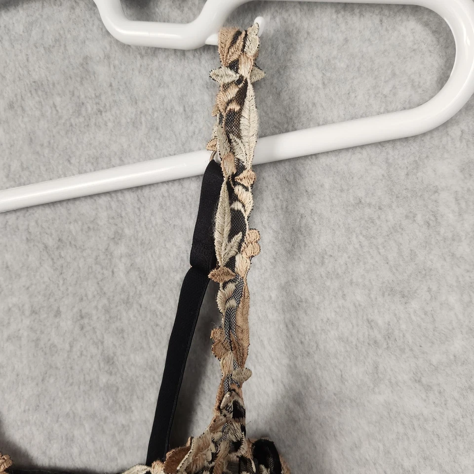 Donna Karan Intimates 胸罩女式 36C 刺绣透明花卉内衣钢圈 — 第 2/4 张图片