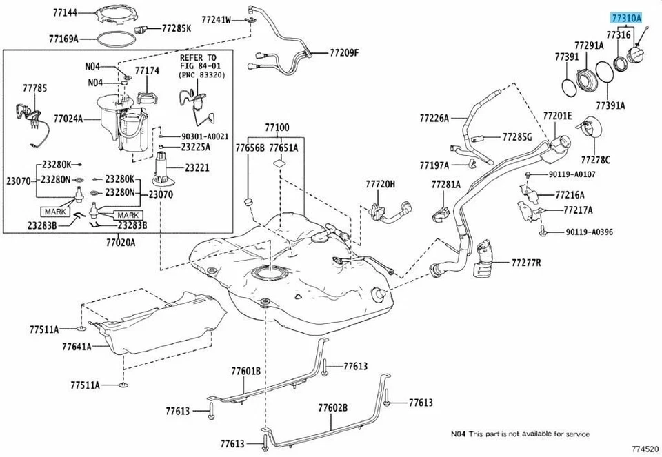 Toyota Fuel Tank GAS Cap 77300-07040 AVALON HIGHLANDER SIENNA Genuine - Image 2 of 4