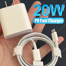 Fast Charger For Apple iPhone 14 13 12 11 Pro Max 20W USB Type-C Block PD Cable