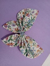 Floral Butterfly Hair Bow Clip