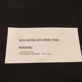 Vintage LEGO TECHNIC Set 8210 Nitro GTX Bike (1995) - NOT COMPLETE