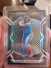 2021 Panini Chronicles - Obsidian Vladimir Guerrero Jr. #9 Blue Electric Etch