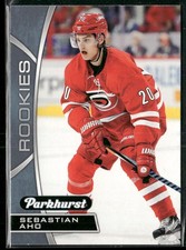 2016-17 UD Sebastian Aho Parkhurst Rookies Previews Blue #PR-4 Hurricanes