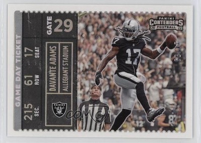 2022 Panini Contenders Game Day Ticket Silver 24/99 Davante Adams #GDT-DAD 6q5