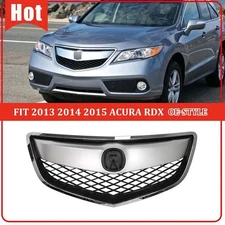 Fit 2013 2014 2015 Acura RDX Chrome Front Bumper Grille Mesh Upper Grill 13-15