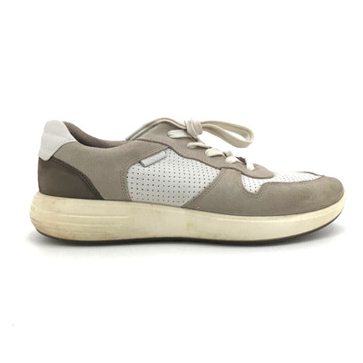 Womens 10-10.5 41 Ecco Soft 7 Runner Sneakers Brown Off White Perf 460624-51801