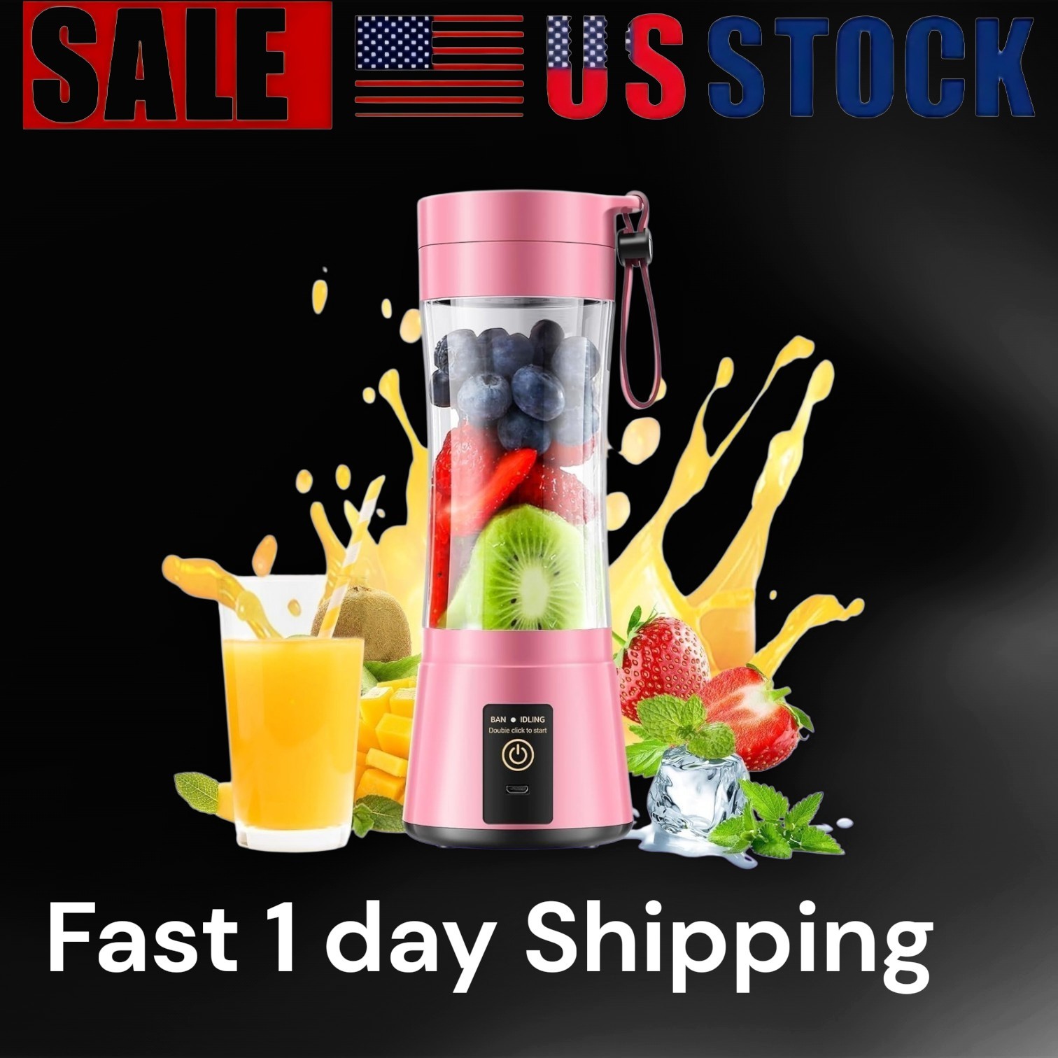 Portable Blender Personal Mini 13 Oz,  Mixer/Blender, USB Re