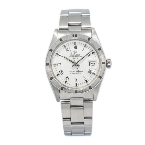 Rolex Date 1501 Vintage Men's Automatic Stainless White Dial 34mm Watch