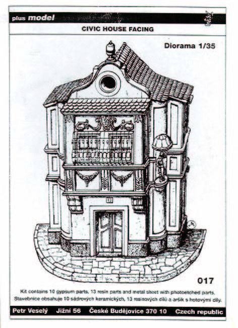 Plus Model 17 - 1:35 Ceramic Parts Old Townhouse No Ruin !!!