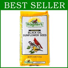 Wild Bird Food, Black Oil Sunflower, 25lbs