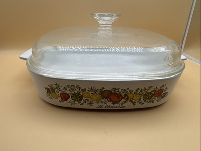 Corning Ware Spice of Life Casserole Baking Dish 2.5 L A-10-B Pyrex Lid Large