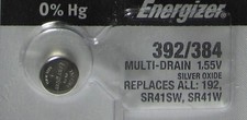 1 Energizer 192 SR41SW SR41W Silver Oxide Watch Battery