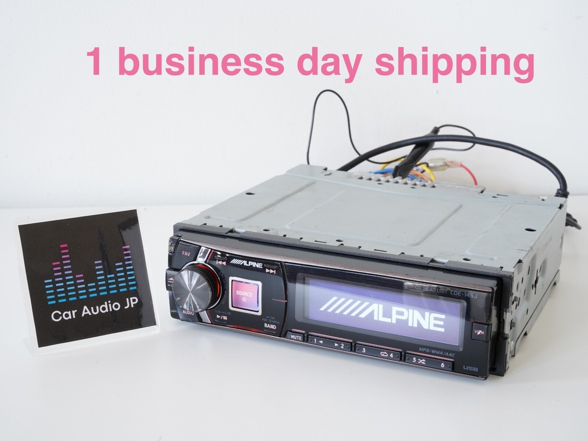 4/7-1 アルパイン CDE-145J CD HEAD UNIT CDデッキ CD/USB/AUX Alpine CDE-