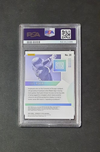 Luis Robert '20 Topps Chrome Rookie Card Freshman Flash PSA 10 Chicago White Sox - Picture 2 of 2