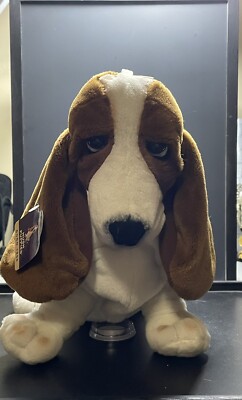 Hush Puppies Sitting Logo Basset Hound Med Lifelike Plush Applause W/ Tag 