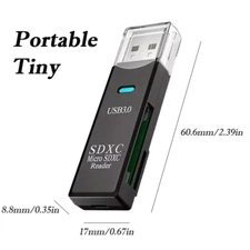 1pc Card Reader USB3.0 SD for PC Micro SD Card to USB Adapter for Camera Memory