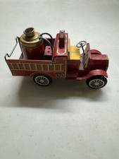 Vintage 1950's OLD SMOKEY Tin Fire Truck Japan