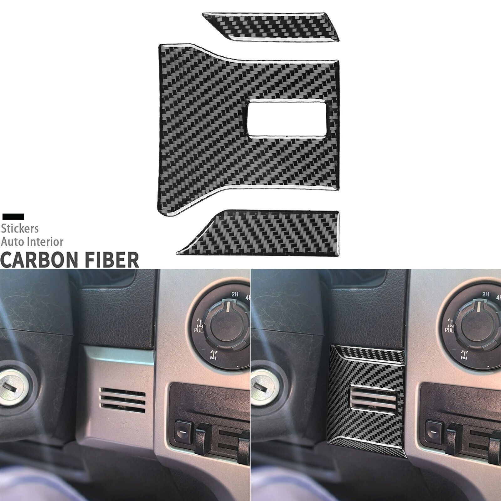 Real Carbon Fiber Driver Side Dashboard Panel Cover For Ford F150 Raptor 2009-14