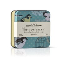 Scottish Fine Soaps Vintage Cotton Fresh Soap Tin 100g Scottish Fine Soaps Vintage Cotton Fresh Soap Tin 100g