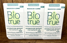 NEW (Lot of 3) Bausch + Lomb Bio True Hydrati...