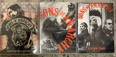 Sons of Anarchy: season 1, 3, & 4 DVD ~ Complete First, Third, & Fourth Season