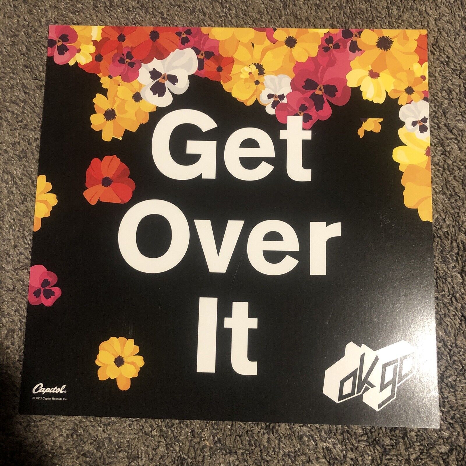 OK GO 2002 get over it 2 sided promotional poster Flawl