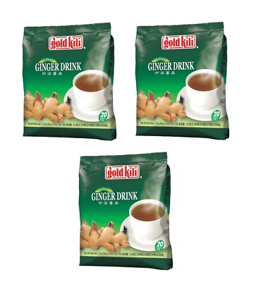 Instant Ingwer Tee Dreierpack: 3 x 360g Drink Getränk Ginger Drink Tea Gold Kili