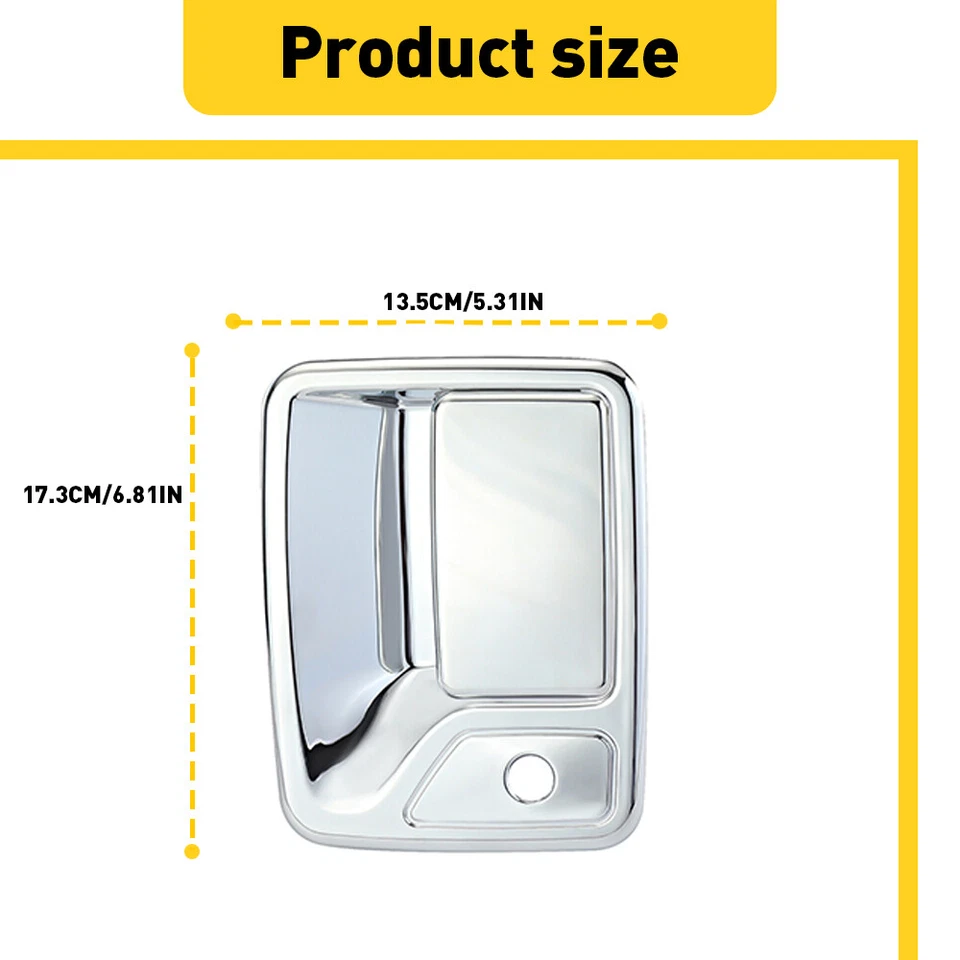 Cubiertas de manija de puerta cromadas para Ford F-250 F-350 F-450 Super Duty 1999-2016 4 puertas Foto 3 de 4