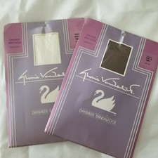 Gloria Vanderbilt Womens Pantyhose Size B VTG White Taupe Lot of 2 Daysheer