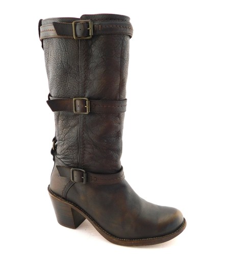 Leather Triple Strap Moto Boots | eBay