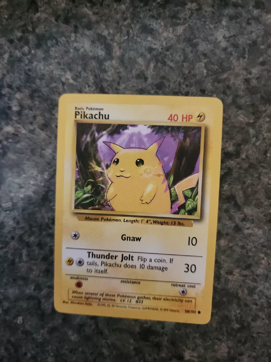 Vintage Pikachu - Base Set - 58/102 - Pokemon Card - EXC / Near