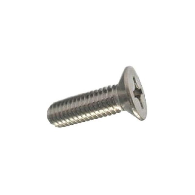 Screw Head Flat Countersunk With Notch IN Cross Stainless din 965 A2 6X25 PZ8
