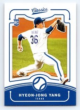 2021 Panini Chronicles #4 Hyeon-Jong Yang Classics RC Texas Rangers Rookie