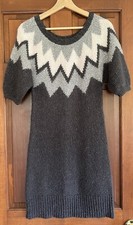 If It Were Me Size Small Vintage Sweater Dress Wool Alpaca Blend Grey Pink