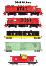 Detroit Toledo & Ironton Local Freight 5 individual Stickers Andy Fletcher