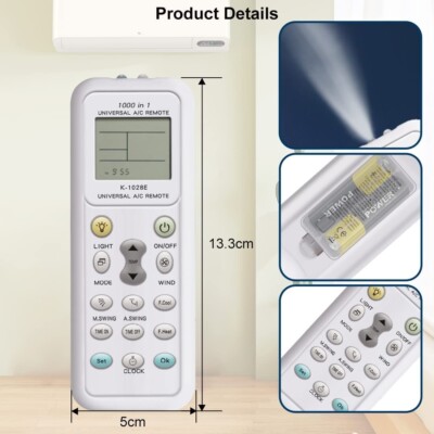 TELECOMANDO UNIVERSALE PER CLIMATIZZATORE COMPATIBILE CON IL 99% DELLE - Foto 6