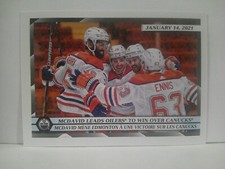 2021-22 Topps NHL Sticker Collection #236 2020/21 Team Highlights OILERS