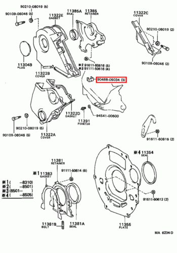 Genuine LandCruiser 80 75 70 78 Series 1HZ 1KZ 1PZ 1HD Timing Belt Cover Clip - Picture 14 of 20