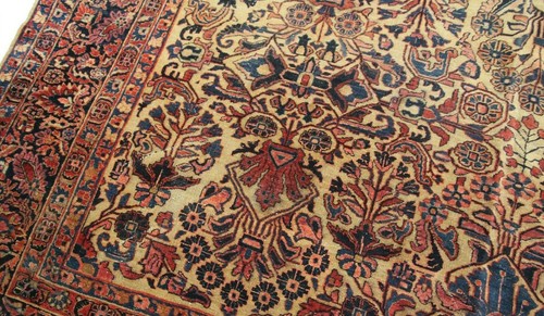 Nachlass Antik Teppich Mohajeran Rug Selten 9X12 Wolle Gold 274cmx365cm Um 1890 9'x12' - Bild 8 von 12