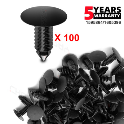 100pcs Retainer Bumper Fender Shield Clips 8mm Dia Hole for Chrysler Dodge Jeep