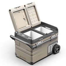 ALPICOOL 12V COOL BOX 35L DUAL ZONE FRIDGE FREEZER 12V/230V CAMPERVAN CAMPING