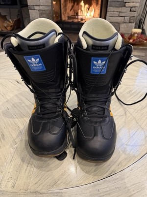 ADIDAS SAMBA ADV SNOWBOARD BOOTS size 7 black /orange | eBay