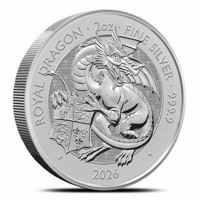 2026 2 oz British Silver Tudor Beasts Royal Dragon Coin (BU) | eBay