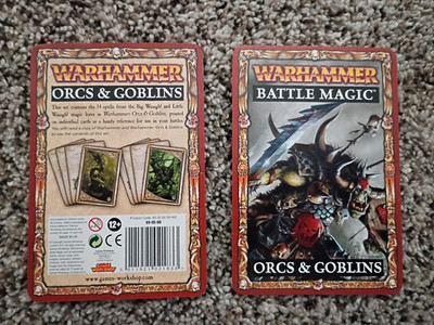 Warhammer Fantasy Battle Magic Spell Cards: Orcs & Goblins 16 Cards Complete Set