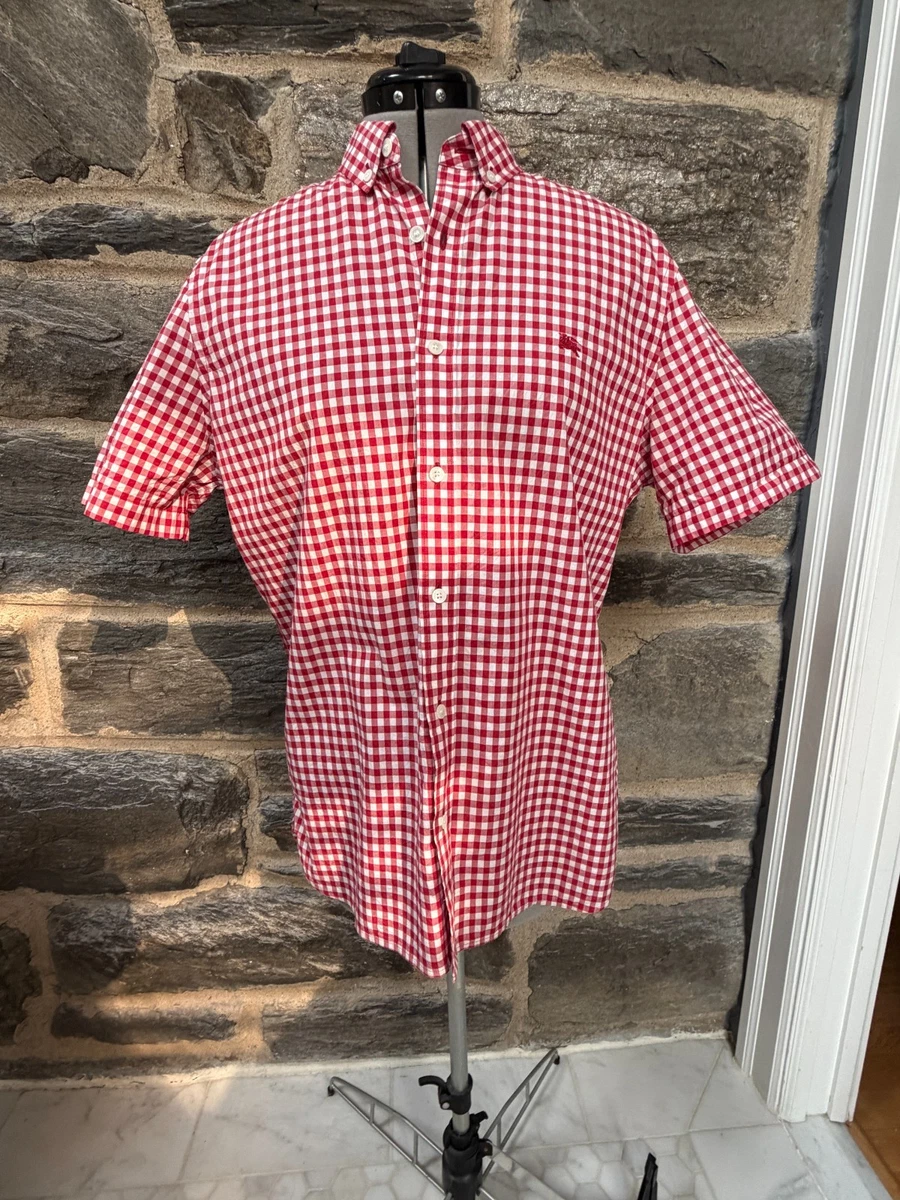 Burberry London Cotton Short Sleeve Casual Button-Down Shirts for