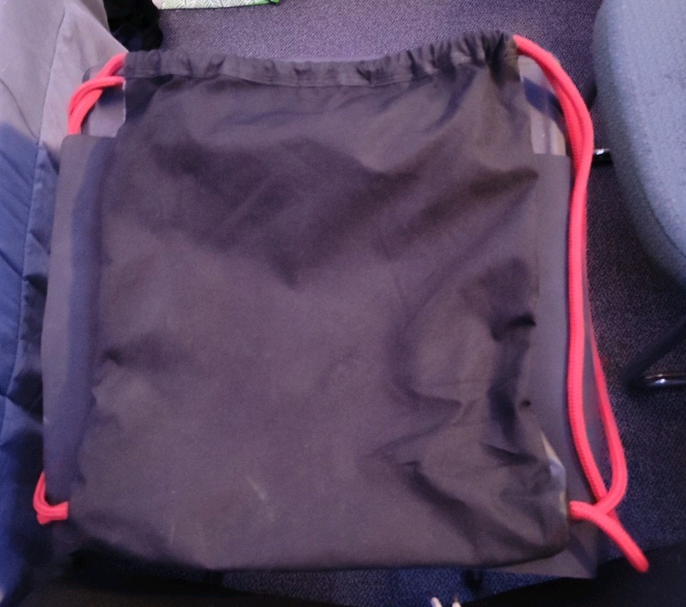 Adidas's Sack Pack Drawstring Backpack Gray And B… - image 4