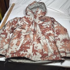 686 Youth Boys Sz Large Brown And Grey Cammo Snow Jacket Coat Parka Deer Elk