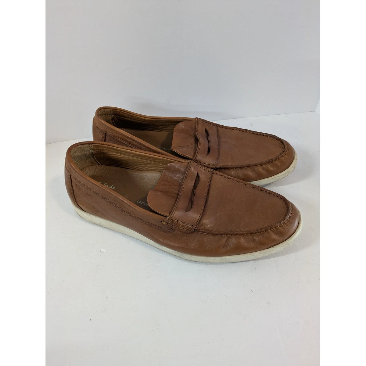 Clarks Unstructured Un.Seal Mens Slip On Loafer Shoes 10.5M Casual Brown Leather Clarks Unstructured In Men main image 2
