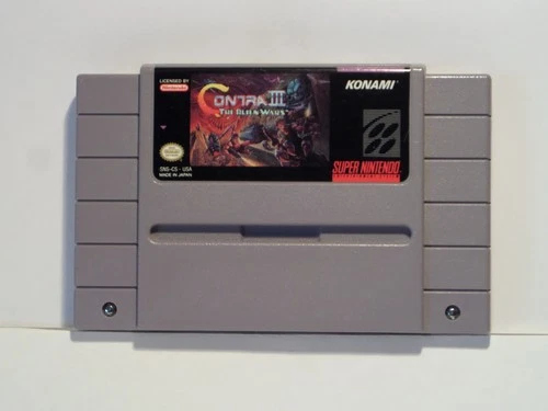 Contra III 3: The Alien Wars (Super Nintendo SNES,) Cartridge Only - Tested