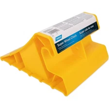 Camco 44492 Large Yellow Plastic Super Wheel Chock for Tires up to 29" Marine RV